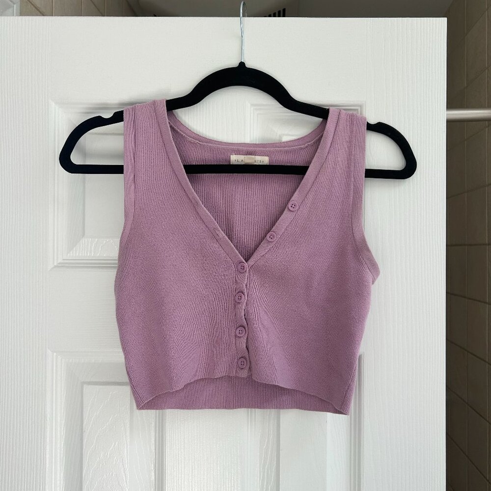 PacSun L.A. Hearts Purple Buttoned Tank
